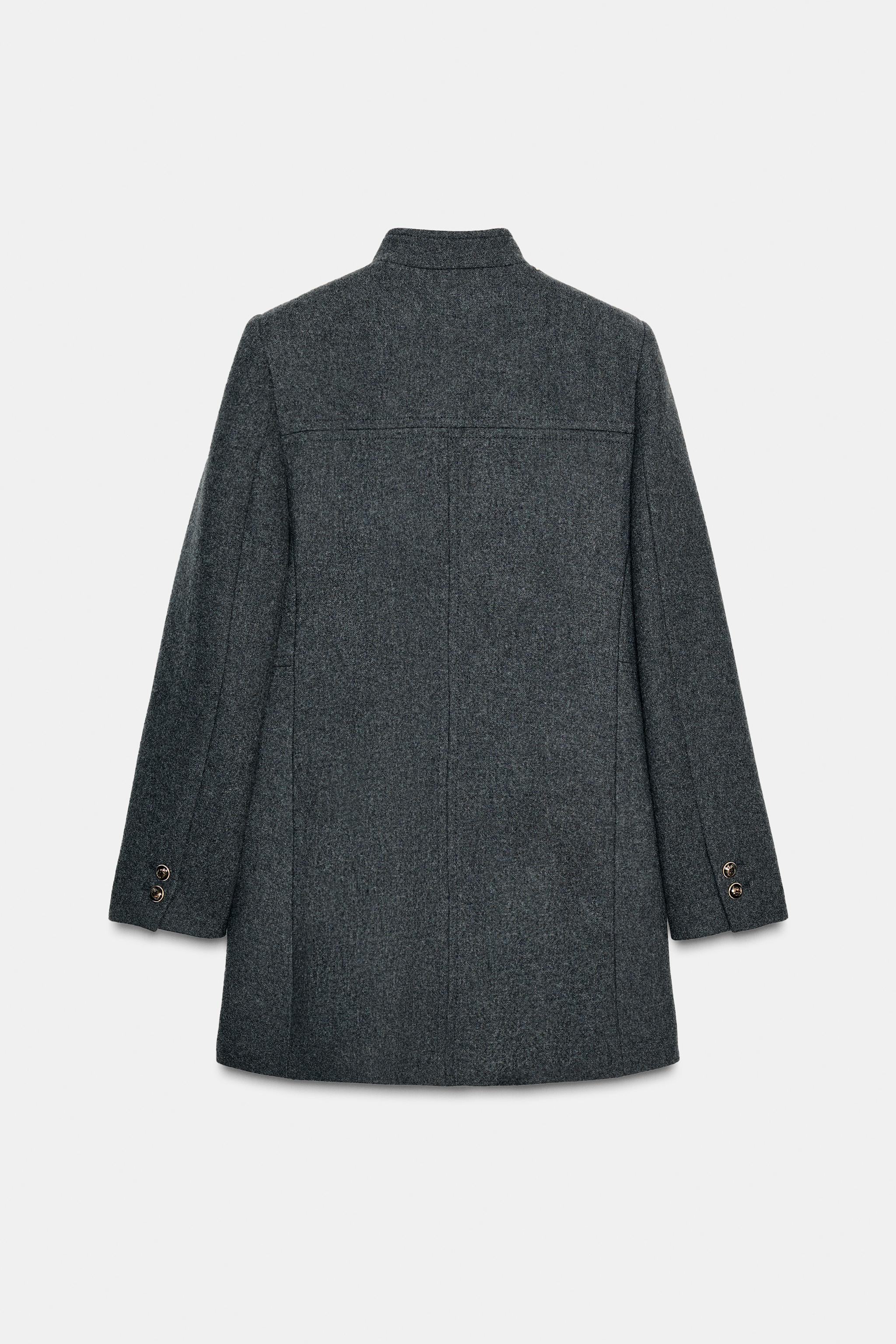 DOUBLE-BREASTED WOOL COAT